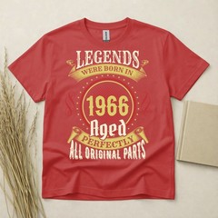 60th Birthday T Shirt Born In 1966 Gift 60 Year Old T-Shirt Legends Were Born