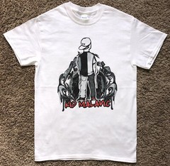 Kid Malavic Unisex Short Sleeve Backwards Hat Dark Portal White Graphic T-Shirt