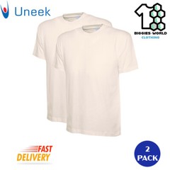 Uneek 1/2/4 PACK Unisex Classic T-Shirt Short Sleeve Work/ Casual Tee (UC301)