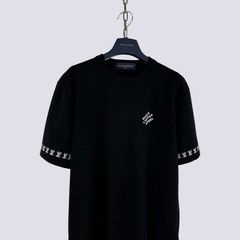 Louis Vuitton LV Monogram Short Sleeved Cotton Crewneck T-Shirt Black Size M