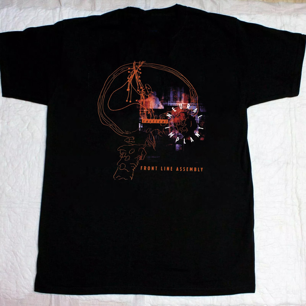 Tactical Neural Implant Album Front Line Assembly Band T Shirt Full Size S-5XL