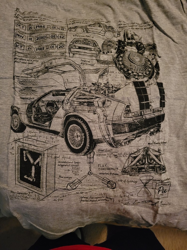 BACK TO THE FUTURE T-Shirt LOOTwear 2018 Exclusive LOOT CRATE Delorean 2XL BTTF