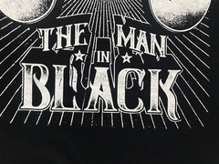 Johnny Cash The Man In Black Mens Black Crewneck Graphic T-shirt L Chest 43″ NWT