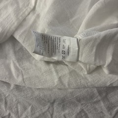 Coofandy Men’s Linen Textured Beach Tee Shirt White Cotton XL