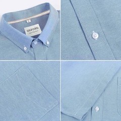 Men’s Oxford Dress Shirt Short Sleeve Button Down Business Casual Shirts for Men