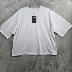 LINW LOST in NOWHERE Mens White Oversized Cropped tee T Shirt XL Handmade