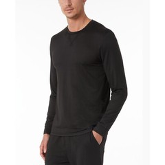 32 Degrees Men’s Top Notch Long-Sleeve Sleepwear Shirt, Black, XL