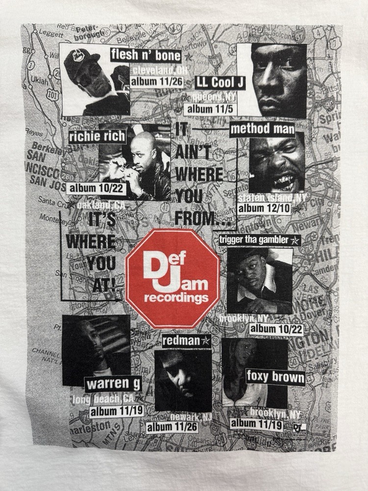 Vintage 95 Def Jam Records Promo Shirt 2XL 10 Year Anniv RARE RAP TEE BRAND NEW