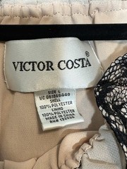 Victor Costa Black Lace Size L Long Sleeve Dress Shirt
