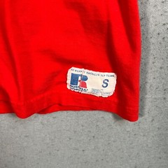 Vintage 80s Vintage Russell Athletic Varsity Pep Squad Red T-Shirt Small Mens