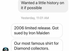 2006 Diamond Supply Co x Iron Maiden “Runnin’ Sh*t Since ’98” T-Shirt / Tee RARE