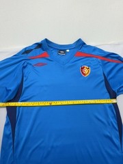 Umbro Mens Blue Soccer Field Jersey Short Sleeve Moisture Wicking Micro Mesh