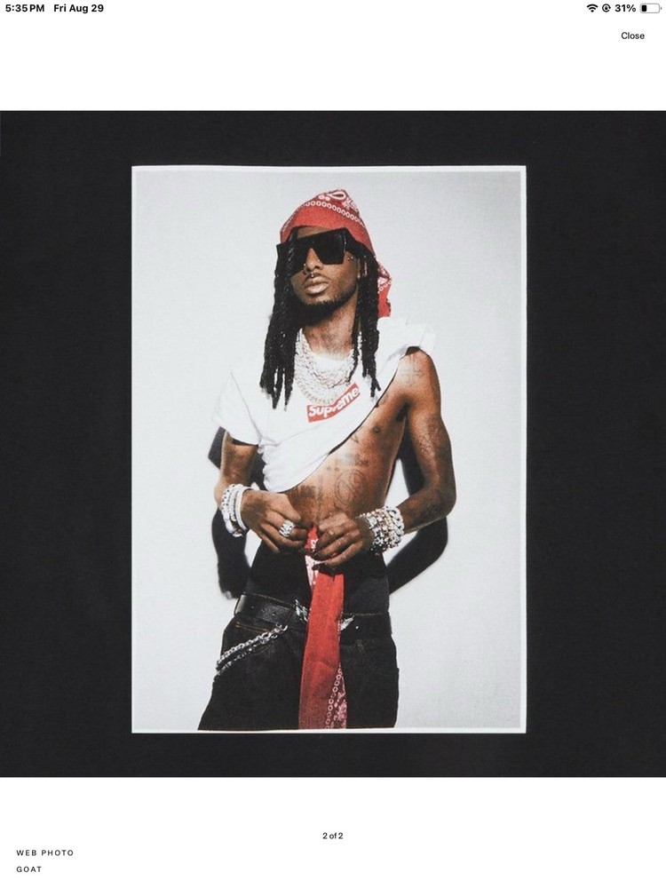 Playboi Carti Black Supreme Tee FW25 100% Authentic Guaranteed