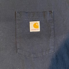 Carhartt Mens 3XLT Loose Fit Heavyweight Short Sleeve Pocket Dark Blue Shirt