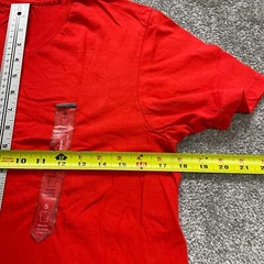 Alfani Basic Tee T-Shirt Mens Small Red Solid V-Neck Short Sleeve Cotton NWT New