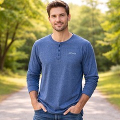 Asphalt Yacht Club Blue White Micro Stripe Long Sleeve Preppy Chic Nautical M