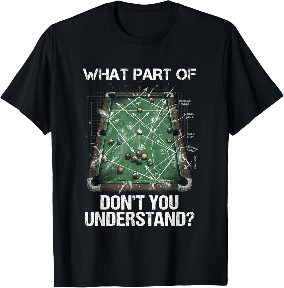 Humor Funny Billiards Blueprint Gift Unisex T-Shirt