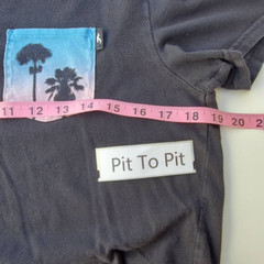 Hollister Mens Graphic T-Shirt Black Pocket Palm Trees Must Have Collection S