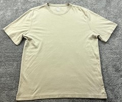Kirkland Signature Shirt Mens 2XL Beige Pima Cotton Crew Neck Tagless Basic