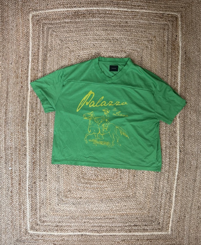 Pacsun Jersey Mens Large Cropped Mesh Palazzo & Leone Green