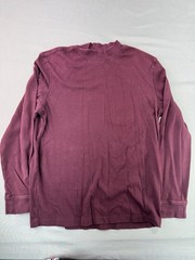 Mens Croft & Barrow Turtle-Neck Long Sleeve Extra Soft Tees Size Medium Maroon