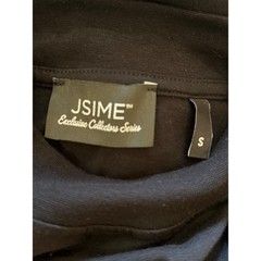 JSIME Exclusive Collectors Series Black Cotton Mock Neck Oversized T-Shirt Small