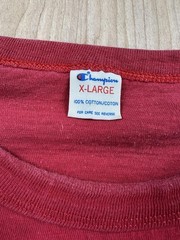 Vintage 80s Champion Indiana Single Stitch tshirt red Cotton xl usa faded soft