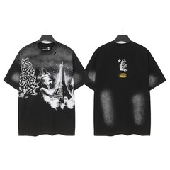 Graphic Hellstar tee shirt Men’s Black/Gray Cotton NEW S-M-L-XL