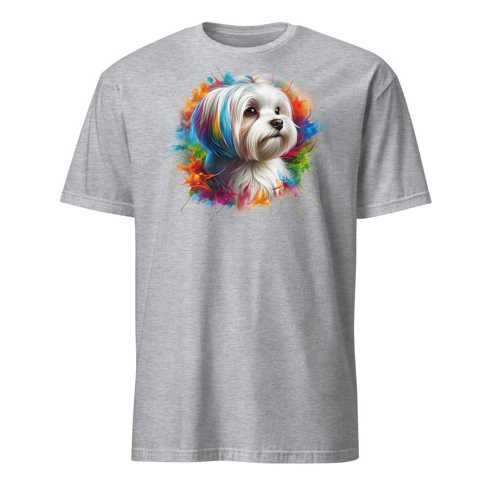 Colorful Maltese Dog Unisex T-Shirt | Vibrant Design Tee | Short Sleeve Comfort