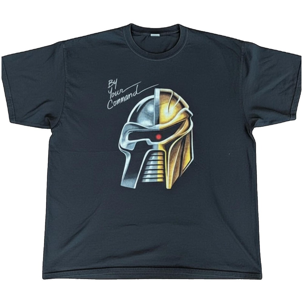 Vintage Battlestar Galactica Cylon T-Shirt XL Y2K Sci-Fi Retro Robot Graphic Tee