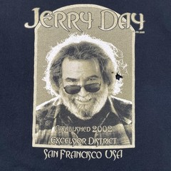 Vintage Jerry Garcia Shirt Mens XL Black San Francisco Music Festival 2008