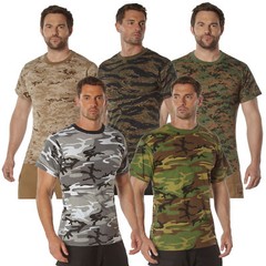 100% Cotton Camo T-Shirt Collection 5 Colors, Standard Fit