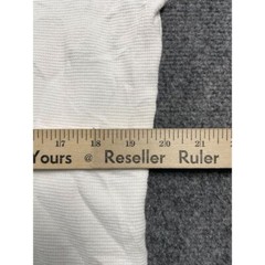 Men’s White Waffle Knit Ribbed Cuff Crew Neck Long Sleeve Thermal Shirt Size L