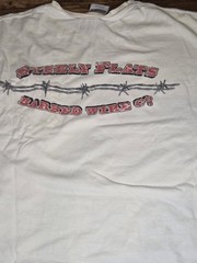 Vintage 2000s Steely Flats Barbed Wire Company Pocket T Shirt Workwear White XL