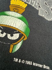 Vintage 1993 Marvin the Martian Los Angeles Raiders Looney Tunes 1-Stitch Shirt