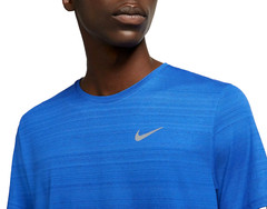 NIKE Dri-FIT Miler Short Sleeve Running T-Shirt sz 2XL XX-Large Blue Reflective