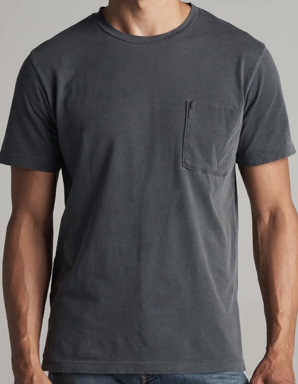 Rowan Asher Pocket Tee Basalt Gray Medium Supima Cotton USA Made Men’s