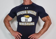 MEN’S “NEUQUA VALLEY WRESTLING” COMPRESSION SHIRT SIZE LARGE