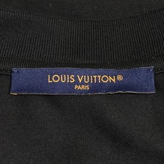 Louis Vuitton Paris 1854 Embroidered Front Logo Crewneck T-shirt Black Size M