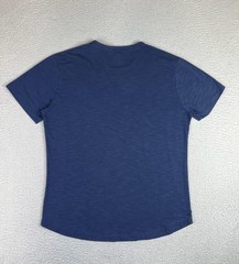 Cuts Shirt Mens Medium Blue Short Sleeve Crewneck Curve-Hem Casual Tee