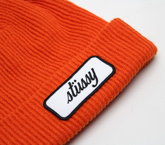 2019 STUSSY ~PATCH~ CUFF BEANIE head/gear/y2k/knit/logo/hunting/tour/intl/work