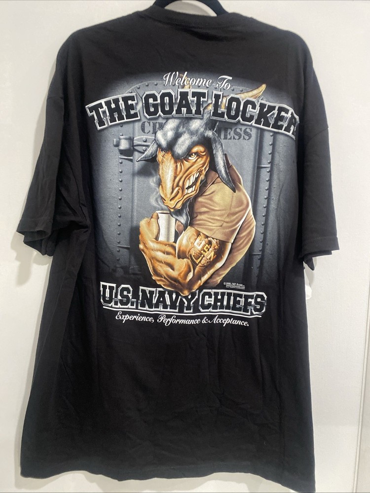2006 Military 7.62 Design The Goat Locker T Shirt 2X Large U.S. Navy Chiefs