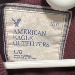American Eagle Outfitters Men’s Burgundy Graphic Crew Neck Logo Tee Size L/G