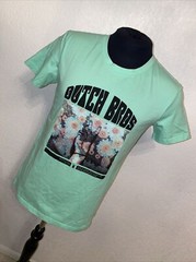 Dutch Bros Coffee T- Shirt Large green Peace Sign Flower Power Hippie Love Work