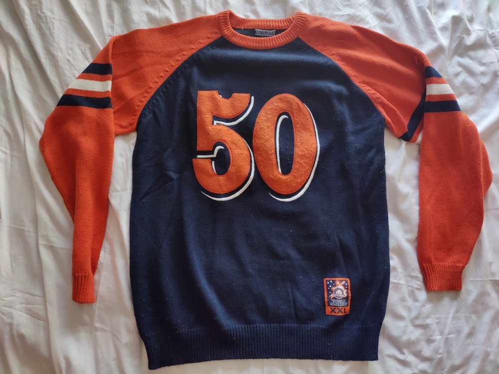 Delf Collection Baseball T.E.A.M. Orange Navy Blue Number 50 XL