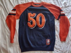 Delf Collection Baseball T.E.A.M. Orange Navy Blue Number 50 XL