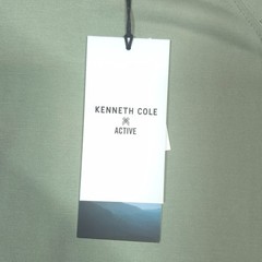 Kenneth Cole Tech SS Tee Shirt Sz L Seagrass Modal Blend Stretch Soft Curved Hem