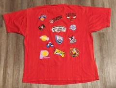 Y2K NBA Basketball Team T Shirt Red XXXL Vintage Bulls Spurs Pacers Lakers 76ers