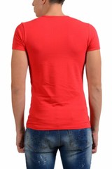 Versace Collection Men’s Red Stretch Crewneck Short Sleeve T-Shirt US S IT M