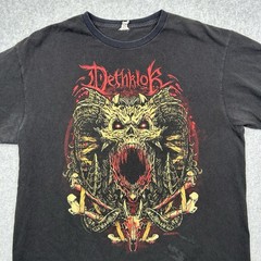 Vintage Dethklok Metalocalypse Tshirt Size Large Black World Tour Y2K